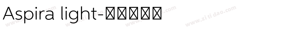 Aspira light字体转换